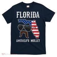 Florida America's Mullet Funny Patriotic American Flag T-Shirt thumb 0