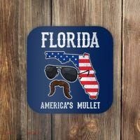 Florida America's Mullet Funny Patriotic American Flag Coaster thumb 0