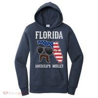 Florida America's Mullet Funny Patriotic American Flag Women's Hoodie thumb 0
