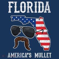 Florida America's Mullet Funny Patriotic American Flag Women's Hoodie thumb 2