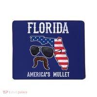 Florida America's Mullet Funny Patriotic American Flag Mousepad thumb 0