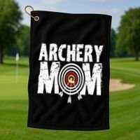 Funny Archery Mom Archery Shooter Bow Hunter Great Gift Golf Towel thumb 1
