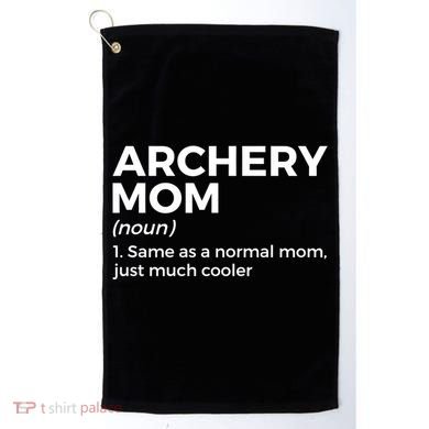 Funny Archery Mom Definition Gift Golf Towel