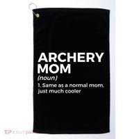 Funny Archery Mom Definition Gift Golf Towel thumb 0