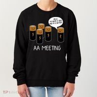 Funny Aa Meeting. Hi! My Name Is Todd And IM A Battery Women's Sweatshirt thumb 0