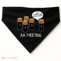 Funny Aa Meeting. Hi! My Name Is Todd And IM A Battery USA-Made Doggie Bandana thumb 0