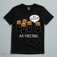 Funny Aa Meeting. Hi! My Name Is Todd And IM A Battery T-Shirt thumb 5
