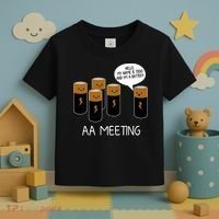 Funny Aa Meeting. Hi! My Name Is Todd And IM A Battery Toddler T-Shirt thumb 3