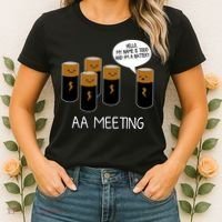 Funny Aa Meeting. Hi! My Name Is Todd And IM A Battery Women's T-Shirt thumb 2