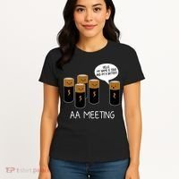 Funny Aa Meeting. Hi! My Name Is Todd And IM A Battery Women's T-Shirt thumb 4