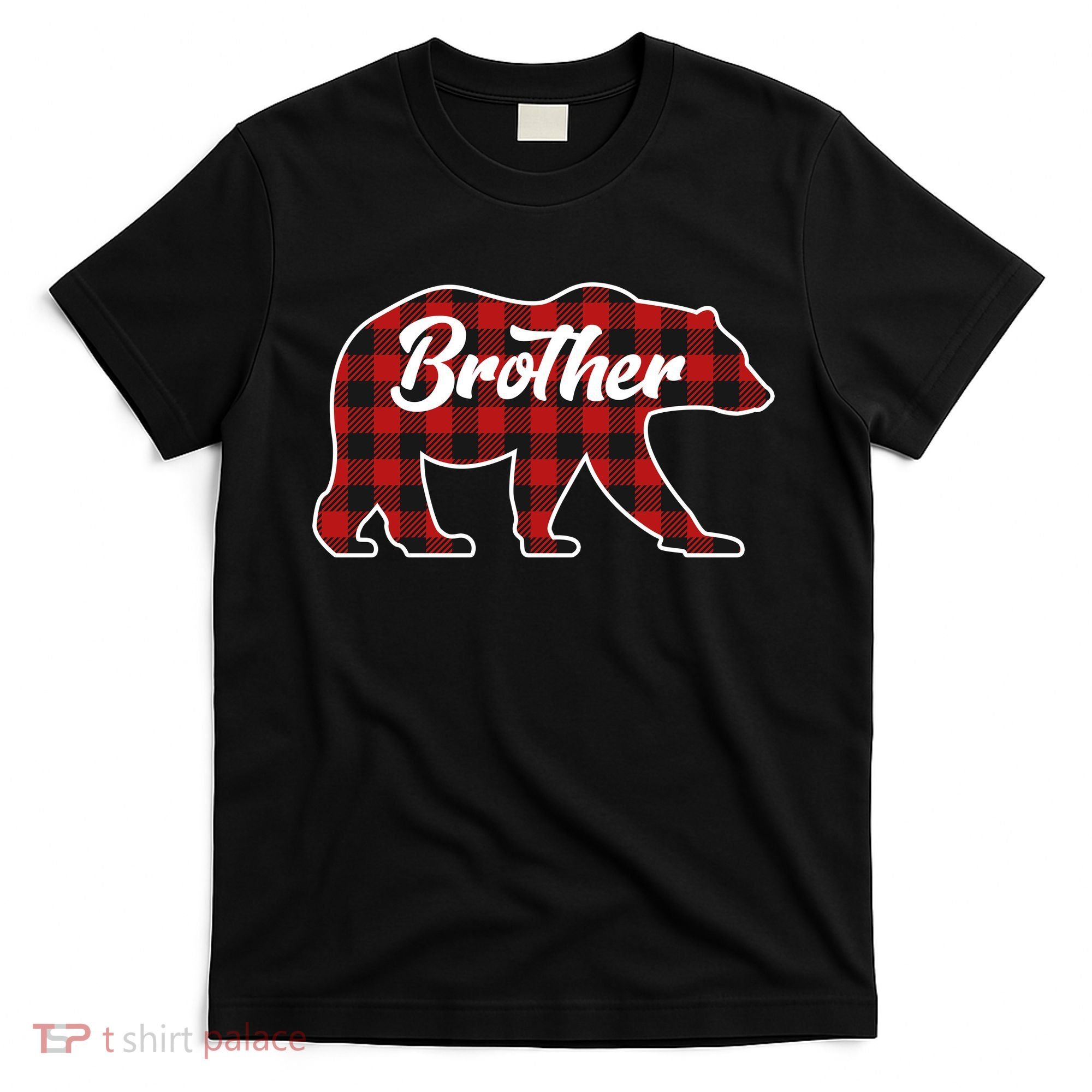 Family Christmas Matching Plaid Brother Bear T-Shirt