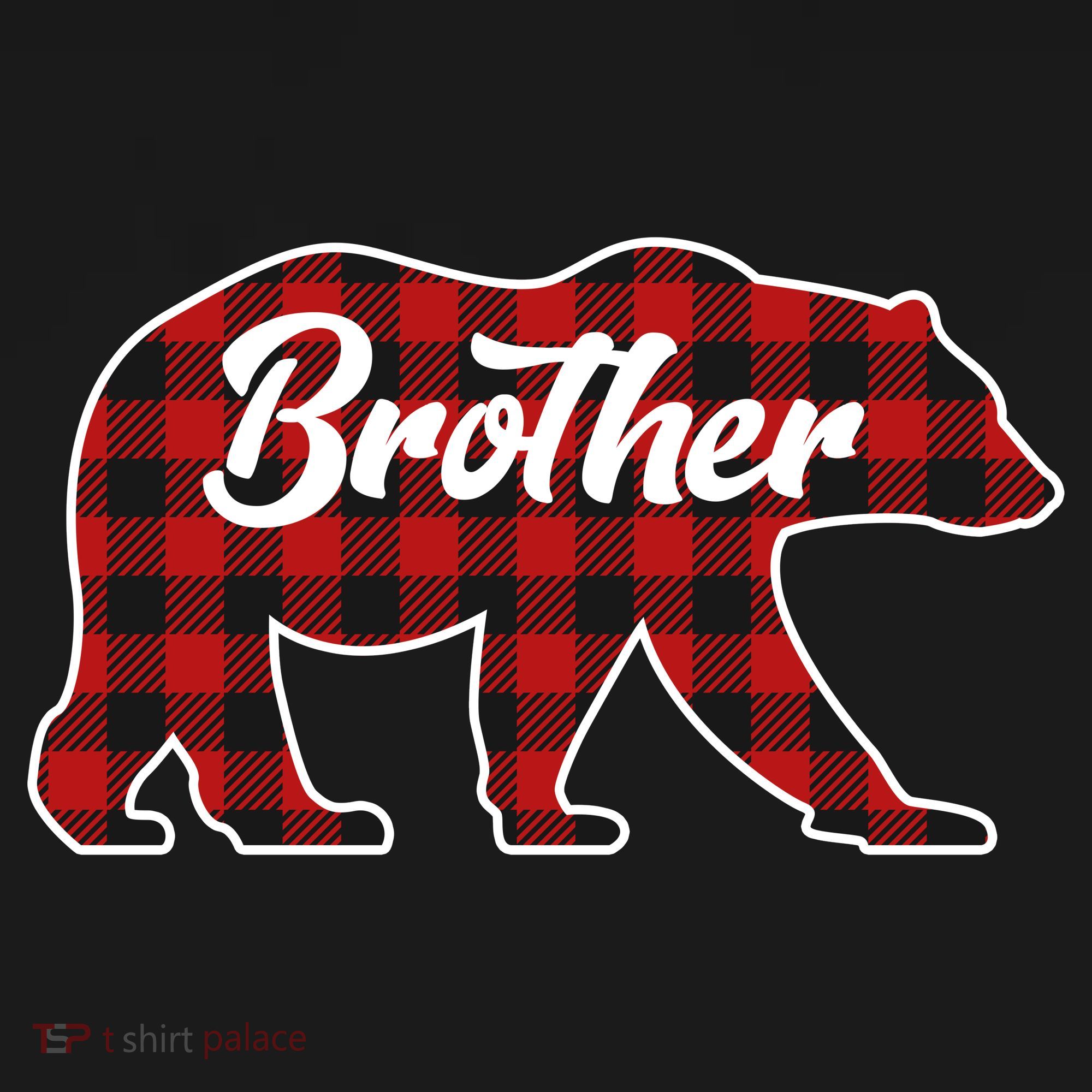 Family Christmas Matching Plaid Brother Bear T-Shirt
