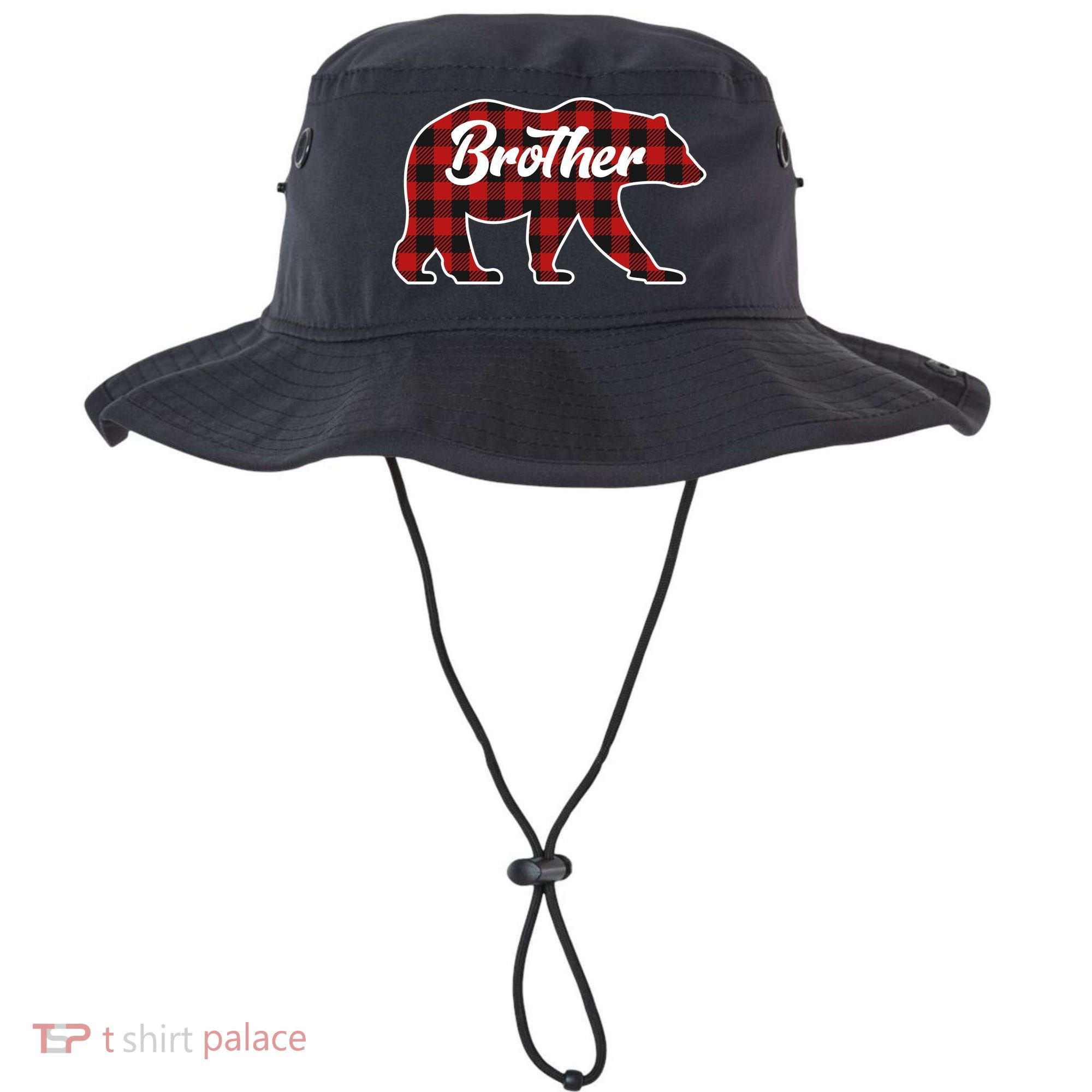 Family Christmas Matching Plaid Brother Bear Bucket Hat