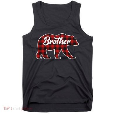 Family Christmas Matching Plaid Brother Bear Tank Top