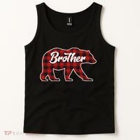 Family Christmas Matching Plaid Brother Bear Tank Top thumb 2