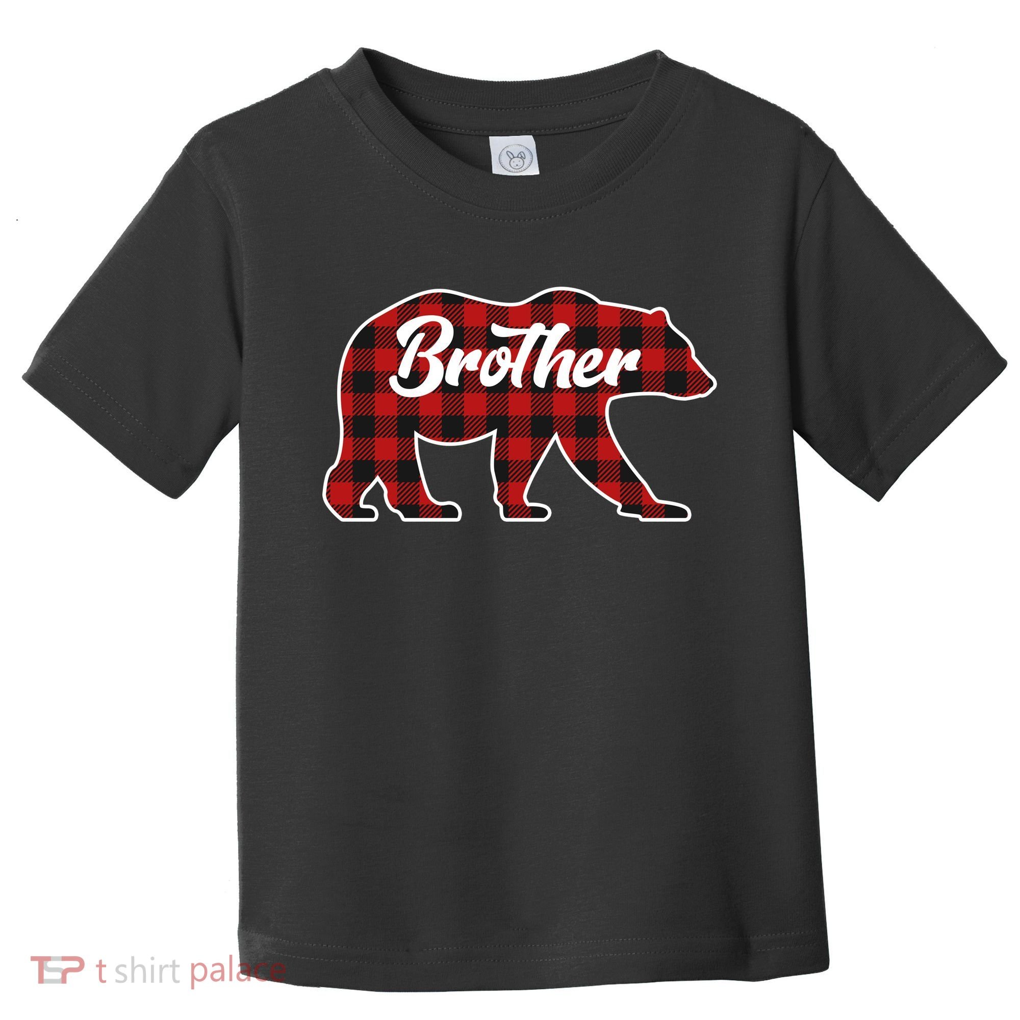 Family Christmas Matching Plaid Brother Bear Toddler T-Shirt