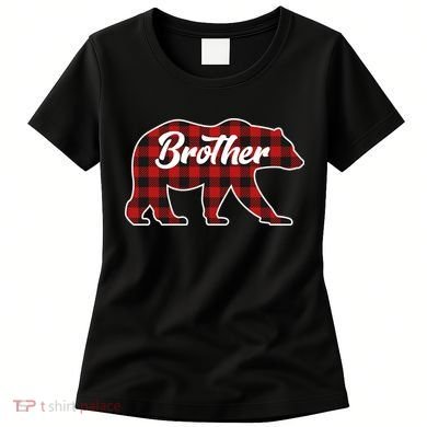 Family Christmas Matching Plaid Brother Bear Women's T-Shirt