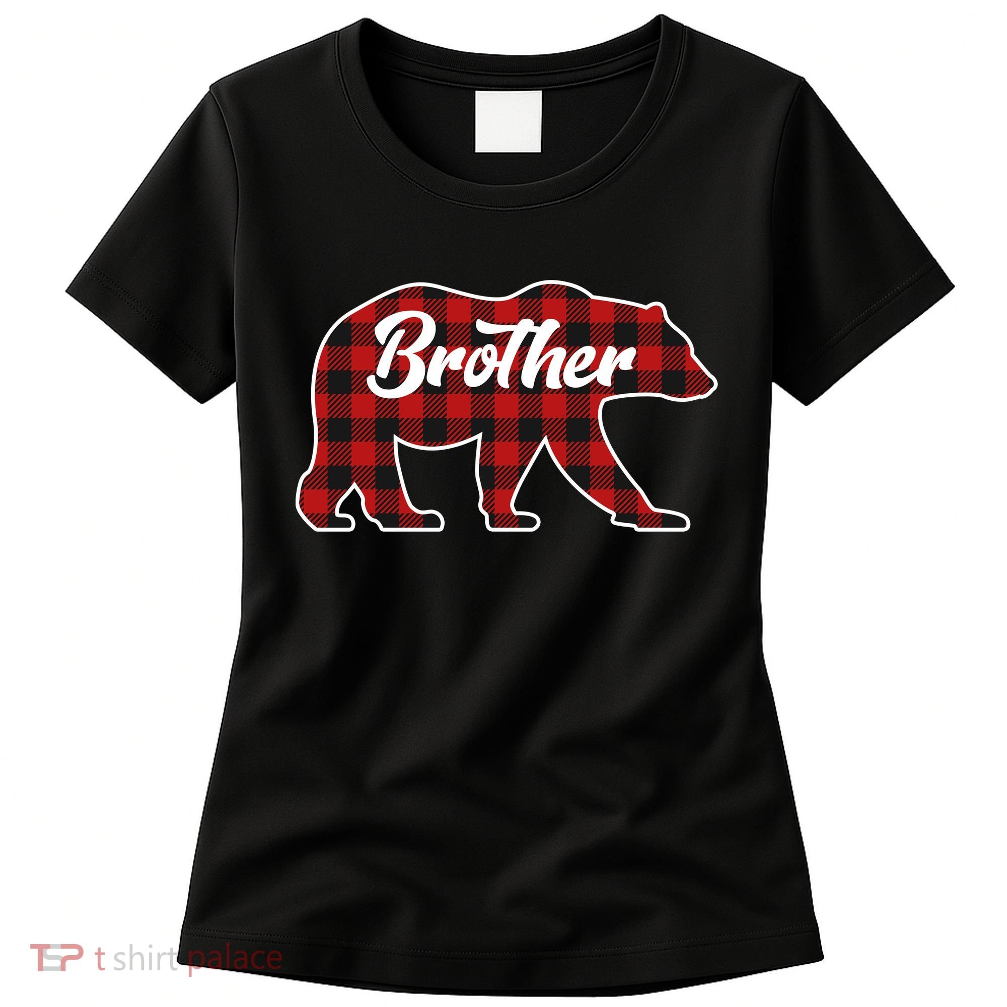 Family Christmas Matching Plaid Brother Bear Women's T-Shirt