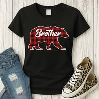 Family Christmas Matching Plaid Brother Bear Women's T-Shirt thumb 3