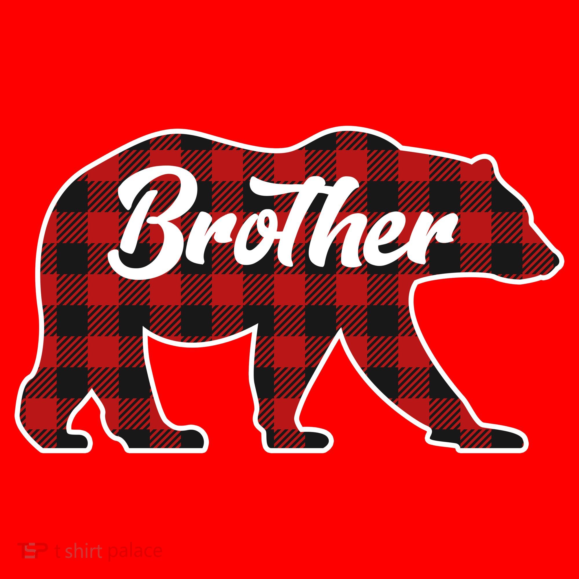 Family Christmas Matching Plaid Brother Bear Santa Hat