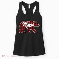 Family Christmas Matching Plaid Mama Bear Women's Tank Top thumb 0