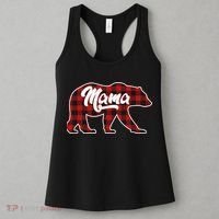 Family Christmas Matching Plaid Mama Bear Women's Tank Top thumb 3
