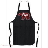 Family Christmas Matching Plaid Papa Bear Apron thumb 0