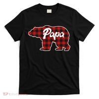 Family Christmas Matching Plaid Papa Bear T-Shirt thumb 0
