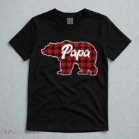 Family Christmas Matching Plaid Papa Bear T-Shirt thumb 5