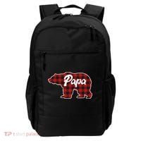 Family Christmas Matching Plaid Papa Bear Backpack thumb 0