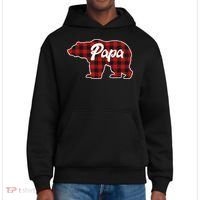 Family Christmas Matching Plaid Papa Bear District V.I.T. Heavyweight Hoodie thumb 0