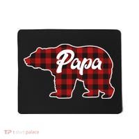 Family Christmas Matching Plaid Papa Bear Mousepad thumb 0