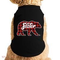 Family Christmas Matching Plaid Sister Bear Doggie Tank thumb 0