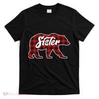 Family Christmas Matching Plaid Sister Bear T-Shirt thumb 0