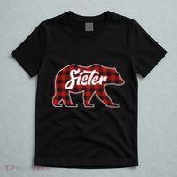 Family Christmas Matching Plaid Sister Bear T-Shirt thumb 5