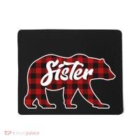 Family Christmas Matching Plaid Sister Bear Mousepad thumb 0