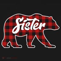 Family Christmas Matching Plaid Sister Bear Women's Tank Top thumb 5