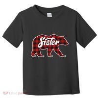 Family Christmas Matching Plaid Sister Bear Toddler T-Shirt thumb 0