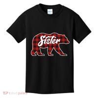 Family Christmas Matching Plaid Sister Bear Kids T-Shirt thumb 0