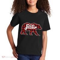 Family Christmas Matching Plaid Sister Bear Kids T-Shirt thumb 2