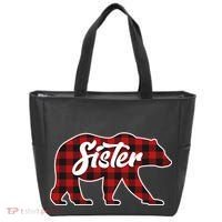 Family Christmas Matching Plaid Sister Bear Tote Bag thumb 0