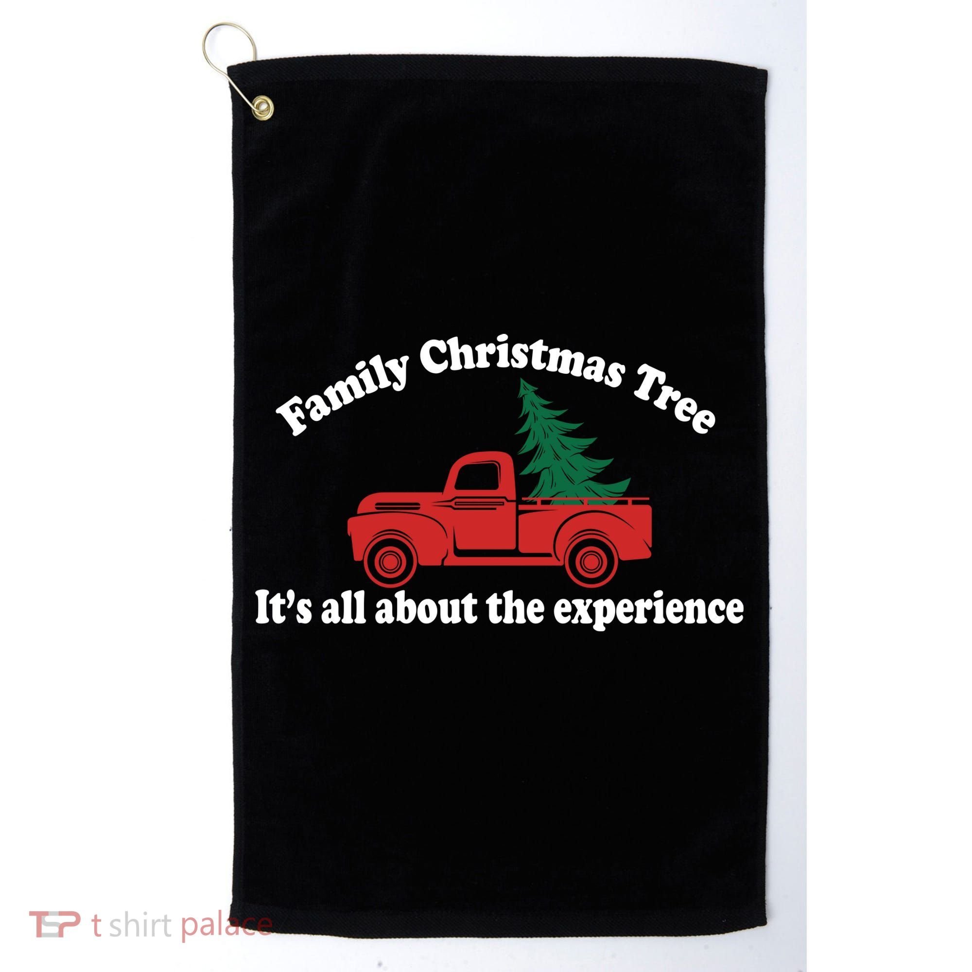 Family Christmas Tree Golf Towel