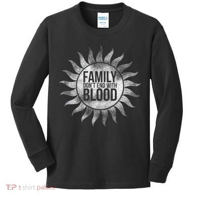 Family Don't End With Blood Kids Long Sleeve Shirt