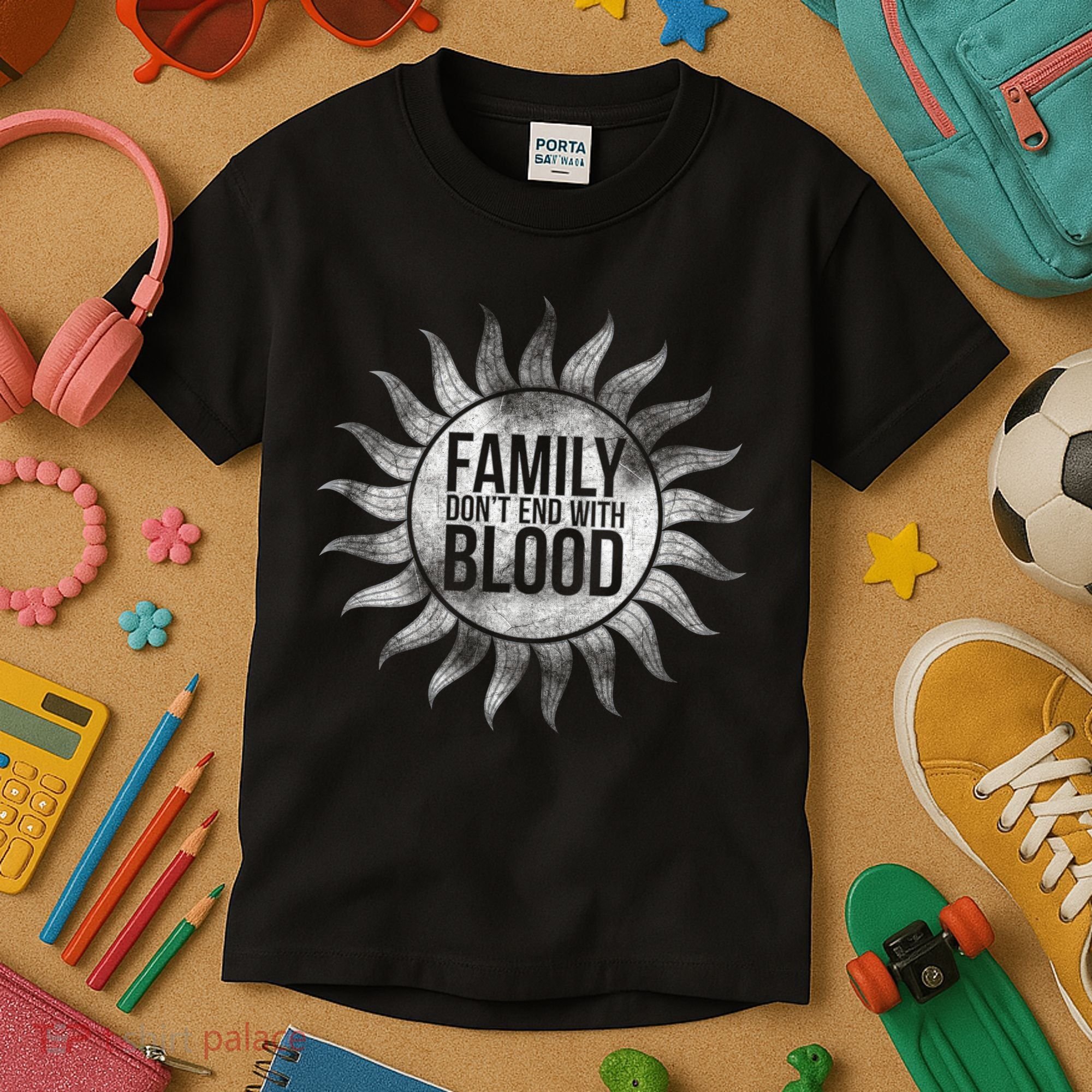 Family Don't End With Blood Kids T-Shirt