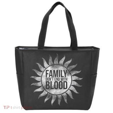 Family Don't End With Blood Tote Bag