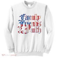 Family Friends & Faith Red White & Blue Sweatshirt thumb 0