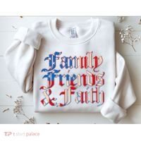 Family Friends & Faith Red White & Blue Sweatshirt thumb 2