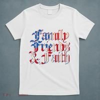Family Friends & Faith Red White & Blue T-Shirt thumb 5