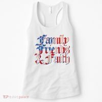 Family Friends & Faith Red White & Blue Women's Tank Top thumb 0