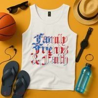 Family Friends & Faith Red White & Blue Tank Top thumb 4